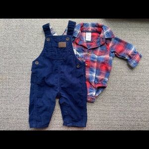 Overal & Flannel Set